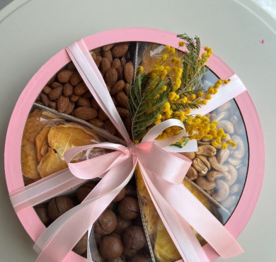 Набор орехово-фруктовый весенний XL розовый